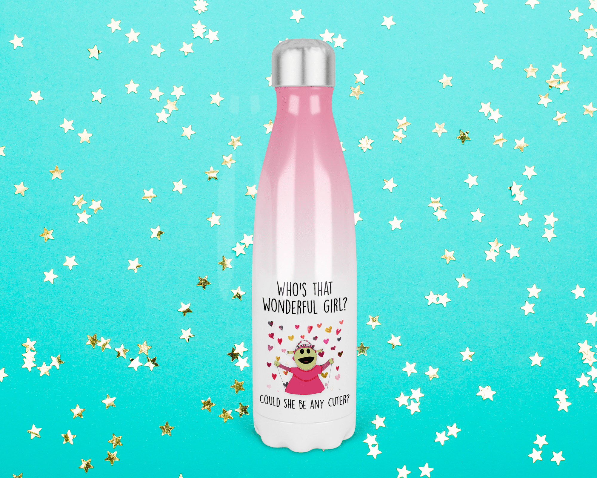 Who's that wonderful girl water bottle